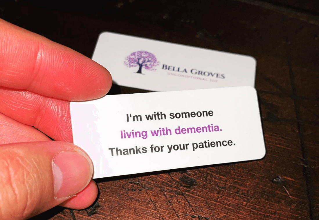 Discreet Cards for a person living with dementia