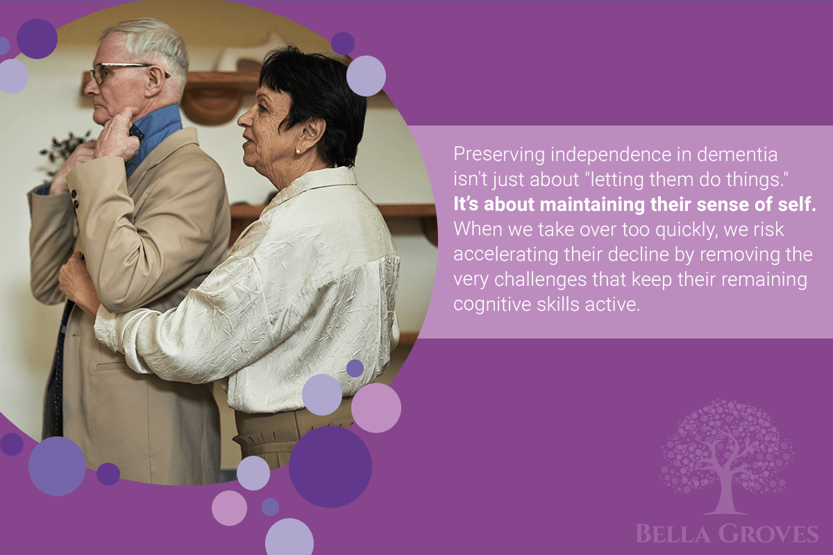 balancing independence in dementia care